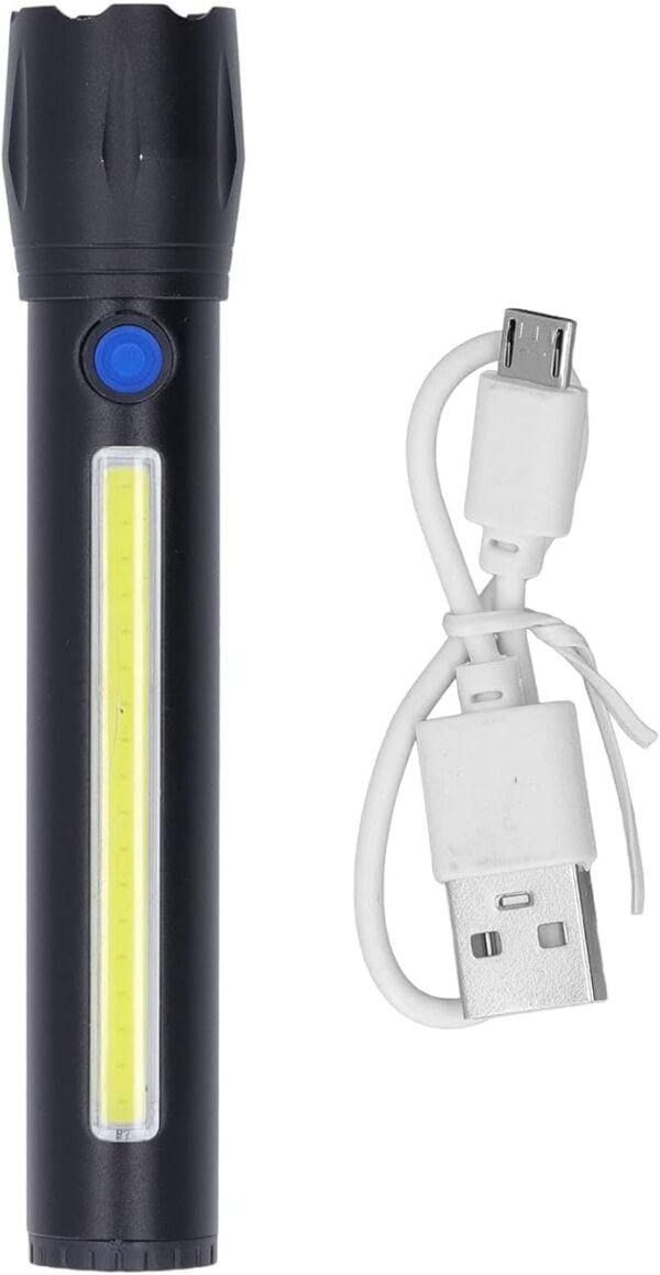 Mini Linterna LED Recargable Luz Zoom Largo Alcance - Image 6