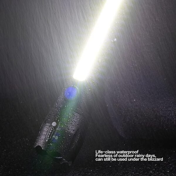 Mini Linterna LED Recargable Luz Zoom Largo Alcance - Image 2