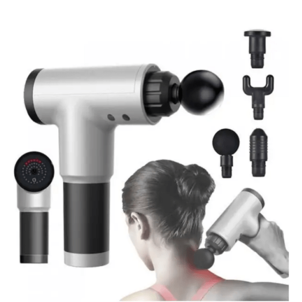 Masajeador Muscular Profesional Fascial Gun Mp-320 Vibratorio 4 Cabeza - Image 3
