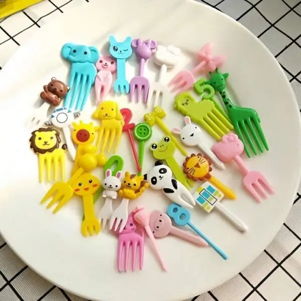 Mini Tenedores De Comida Para Niños De Figura Animales - Image 4