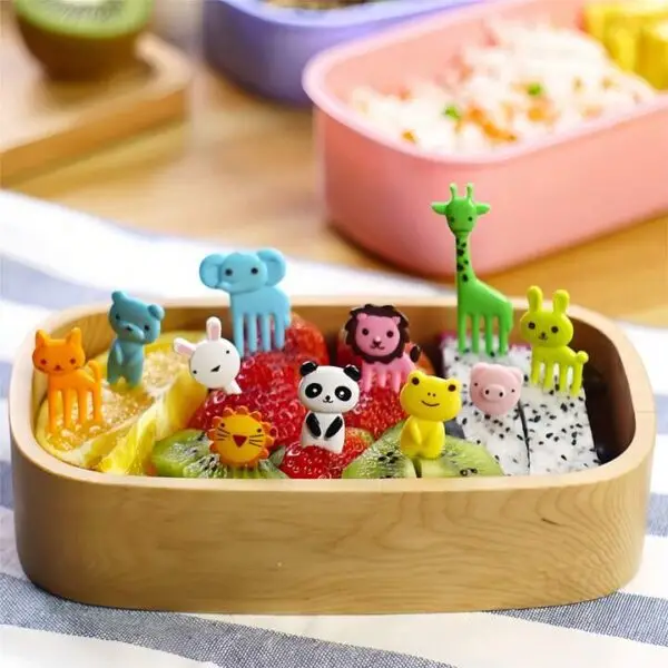 Mini Tenedores De Comida Para Niños De Figura Animales